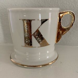 Anthropologie monogrammed K mug